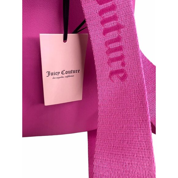 Juicy Couture Hot Pink Faux Leather Mini Backpack With Adjustable Logo Straps - Picture 8 of 10